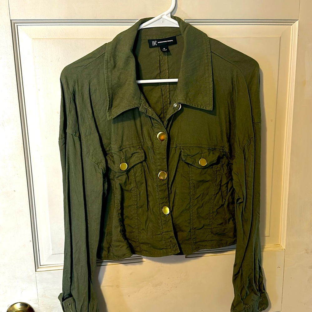 Army green summer lightweight jacket